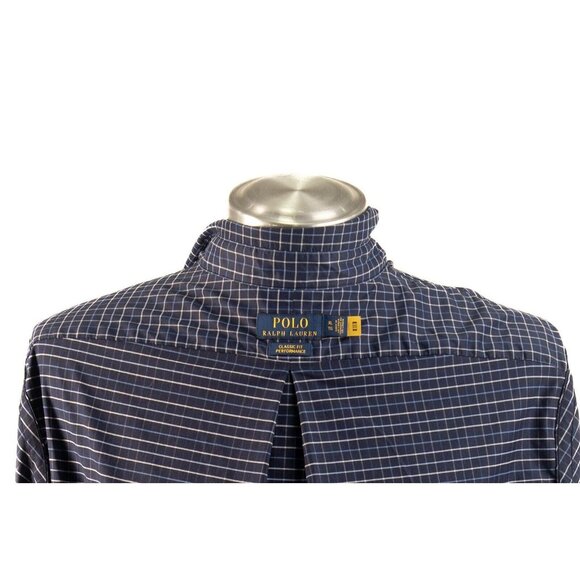 Polo Ralph Lauren Long Sleeve Plaid Blue Fit Shirt size Large - Picture 9 of 9